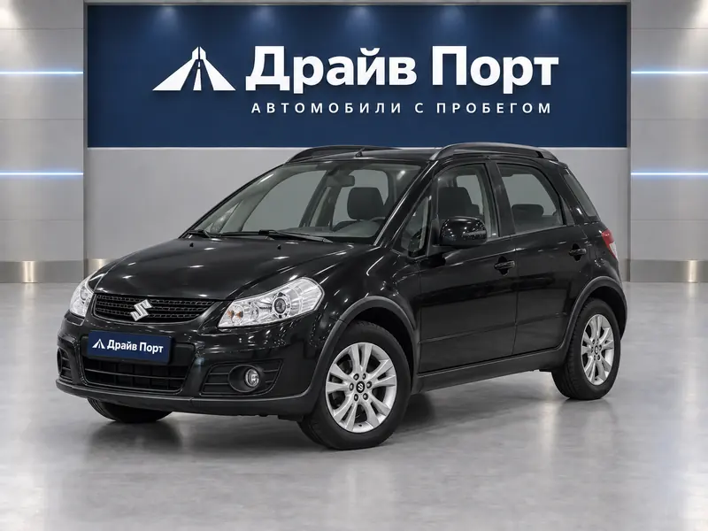 Suzuki SX4 2013 — с пробегом, хэтчбек, черный, вид спереди