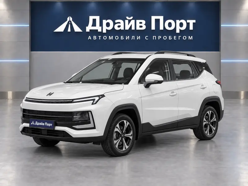 Москвич 3 2024 — с пробегом, внедорожник, белый, вид спереди