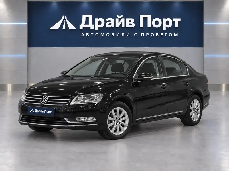 Volkswagen Passat 2012 — с пробегом, седан, черный, вид спереди