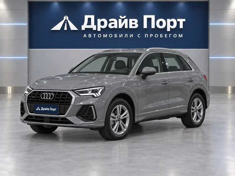Audi Q3 2026 — новый, внедорожник, серый, вид спереди