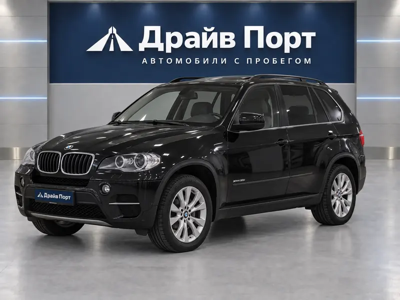 BMW X5 xDrive35i 2013 — с пробегом, внедорожник, черный, вид спереди