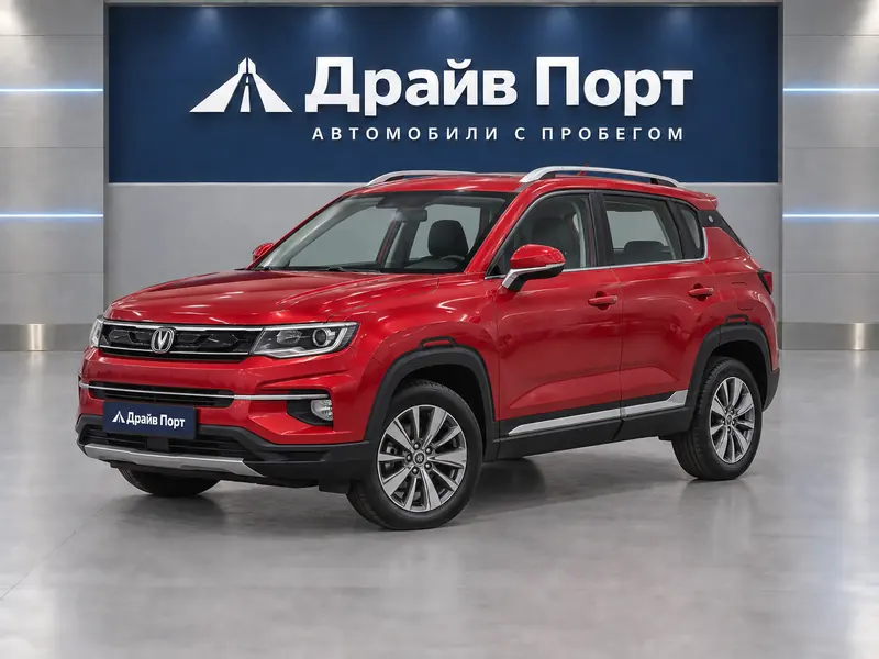 Changan CS35 Plus 2019 — с пробегом, внедорожник, красный, вид спереди