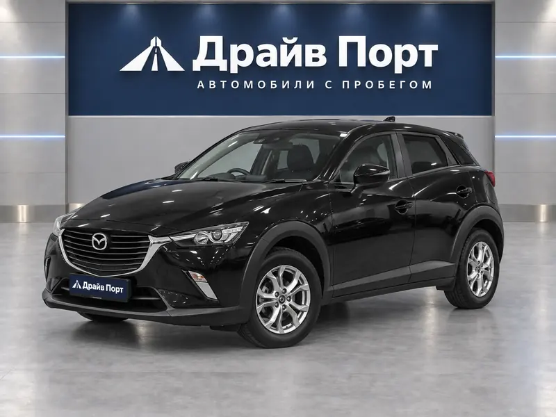 Mazda CX-3 2015 — с пробегом, внедорожник, черный, вид спереди