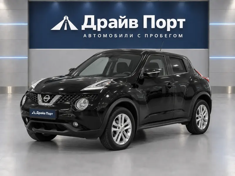 Nissan Juke 2015 — с пробегом, внедорожник, черный, вид спереди