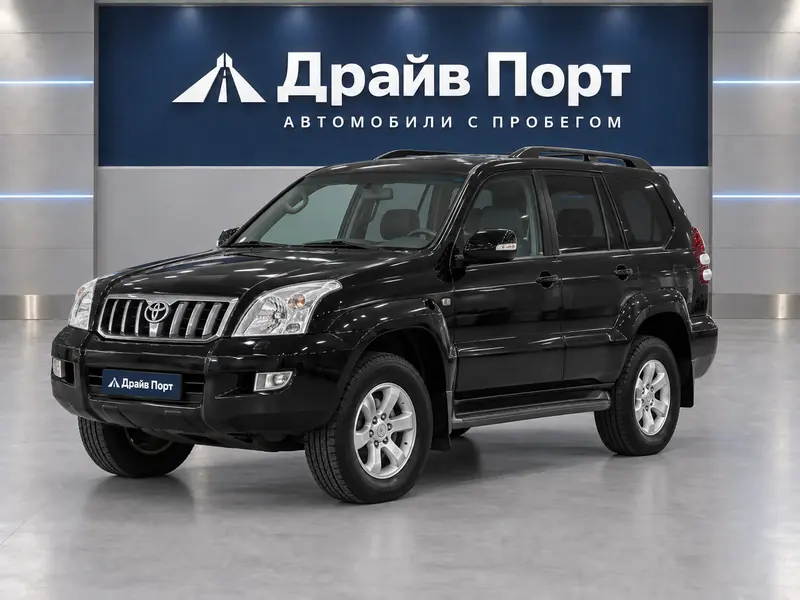 Toyota Land Cruiser Prado 120 2005 — с пробегом, внедорожник, черный, вид спереди