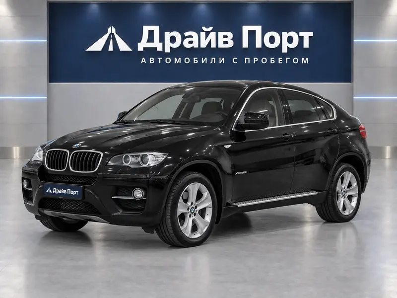 BMW X6 xDrive35i 2012 — с пробегом, внедорожник, черный, вид спереди