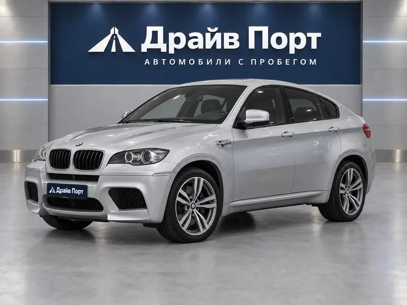 BMW X6 M 2011 — с пробегом, внедорожник, серебристый, вид спереди