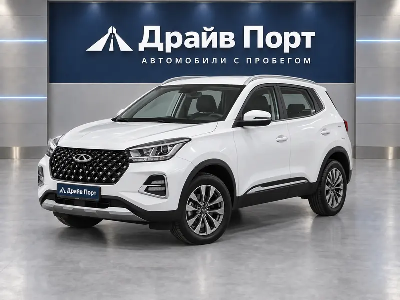 Chery Tiggo 4 Pro 2023 — с пробегом, внедорожник, белый, вид спереди