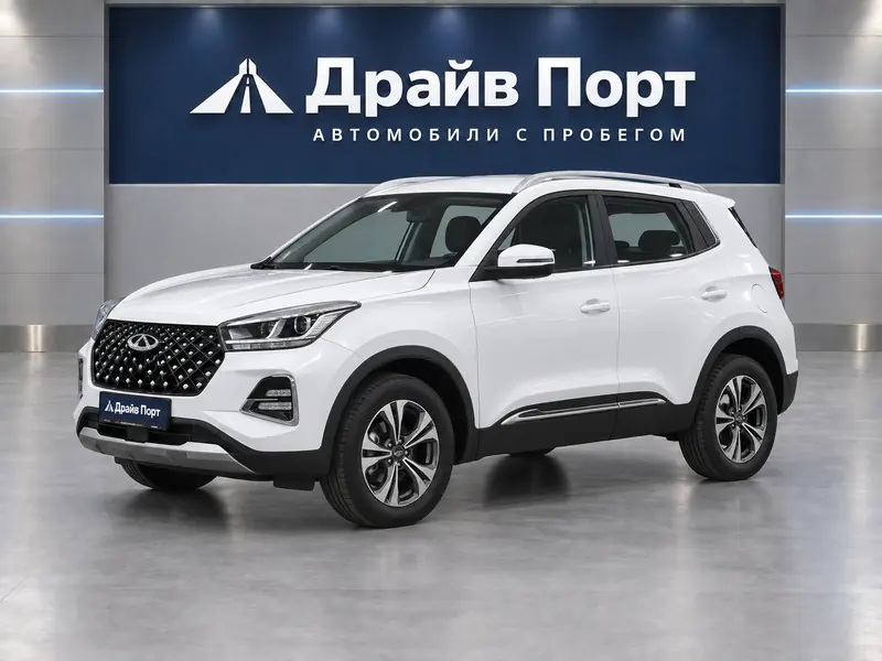 Chery Tiggo 4 Pro 2023 — с пробегом, внедорожник, белый, вид спереди