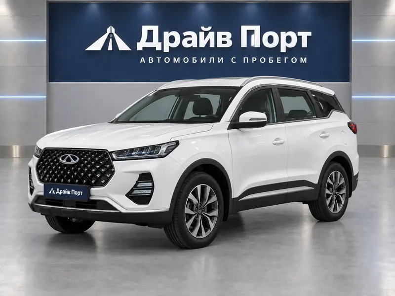 Chery Tiggo 7 Pro 2023 — с пробегом, внедорожник, белый, вид спереди