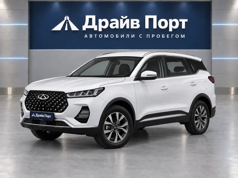 Chery Tiggo 7 Pro 2023 — с пробегом, внедорожник, белый, вид спереди