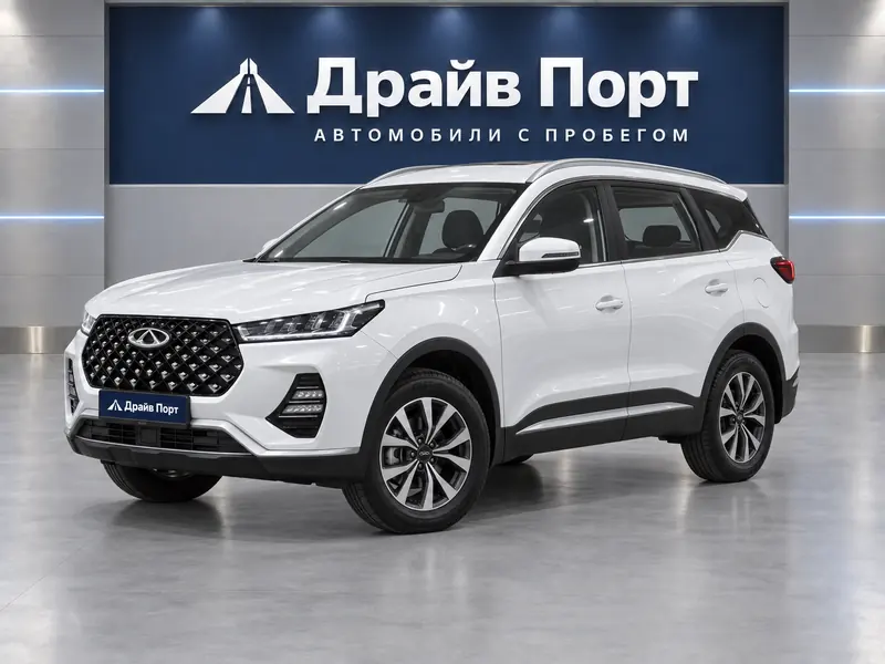 Chery Tiggo 7 Pro 2023 — с пробегом, внедорожник, белый, вид спереди