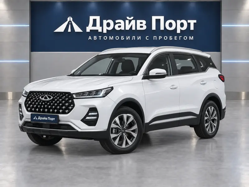 Chery Tiggo 7 Pro 2023 — с пробегом, внедорожник, белый, вид спереди