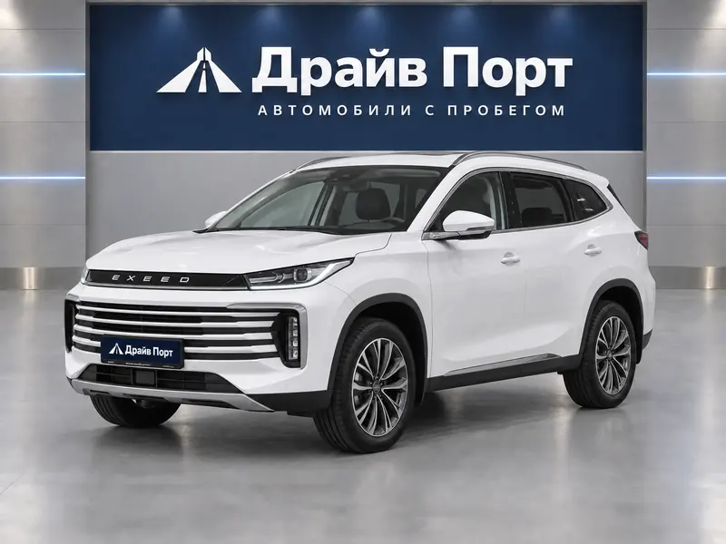Exeed TXL 2022 — с пробегом, внедорожник, белый, вид спереди