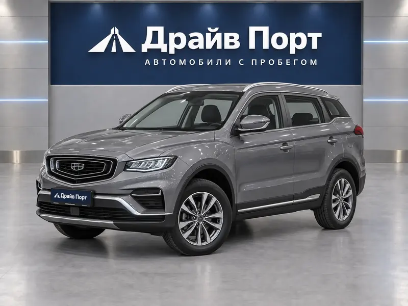 Geely Atlas Pro 2022 — с пробегом, внедорожник, серый, вид спереди