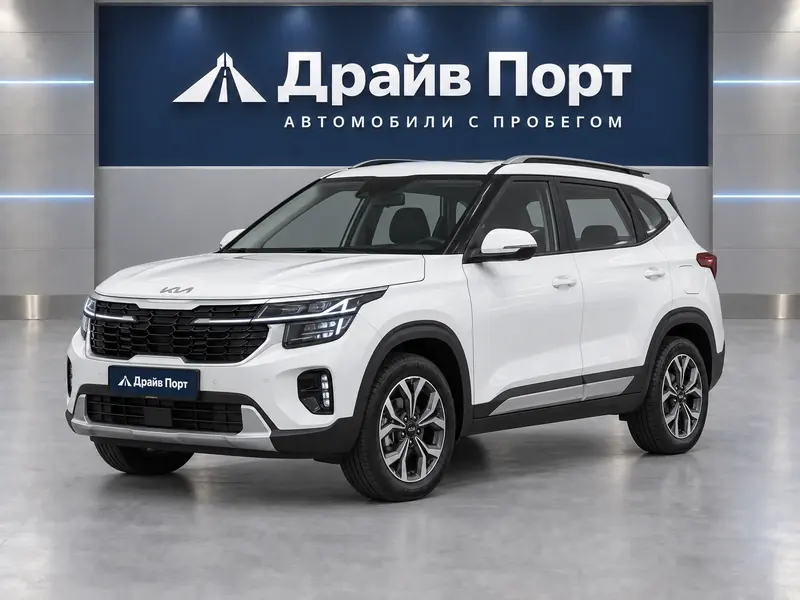 Kia Seltos 2026 — новый, внедорожник, белый, вид спереди