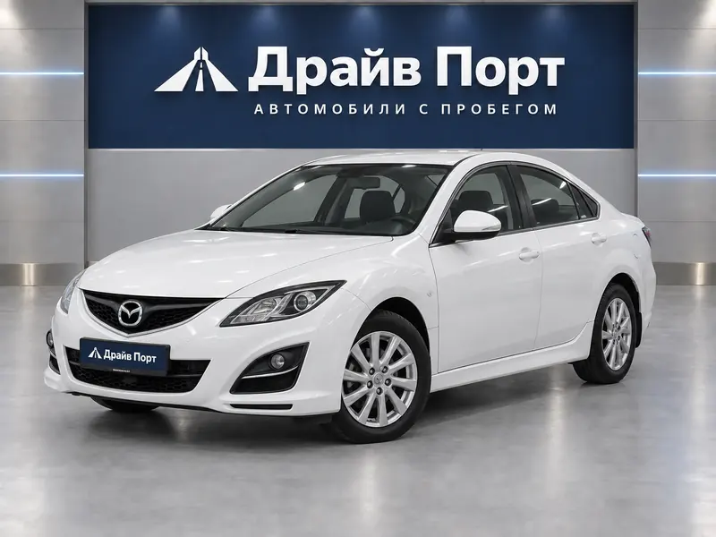 Mazda 6 2010 — с пробегом, седан, белый, вид спереди