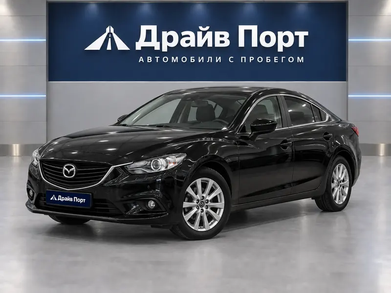 Mazda 6 2014 — с пробегом, седан, черный, вид спереди