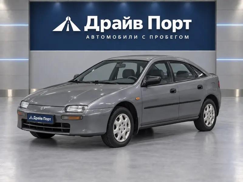 Mazda 323F 1995 — с пробегом, хэтчбек, серый, вид спереди