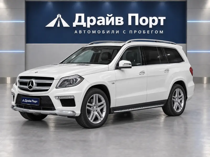 Mercedes-Benz GL 500 4MATIC 2014 — с пробегом, внедорожник, белый, вид спереди