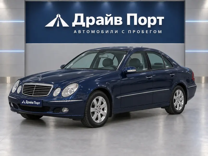 Mercedes-Benz E 220 CDI Elegance 2004 — с пробегом, седан, синий, вид спереди