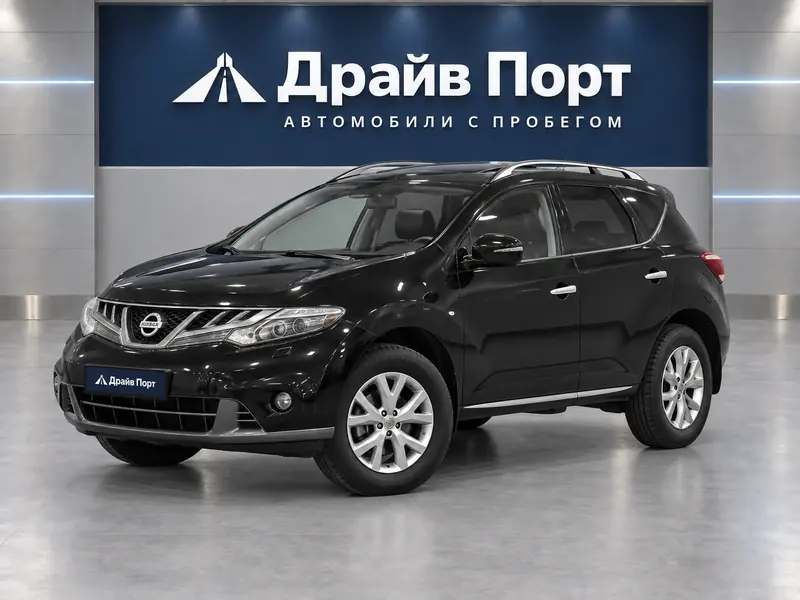 Nissan Murano 2012 — с пробегом, универсал, черный, вид спереди