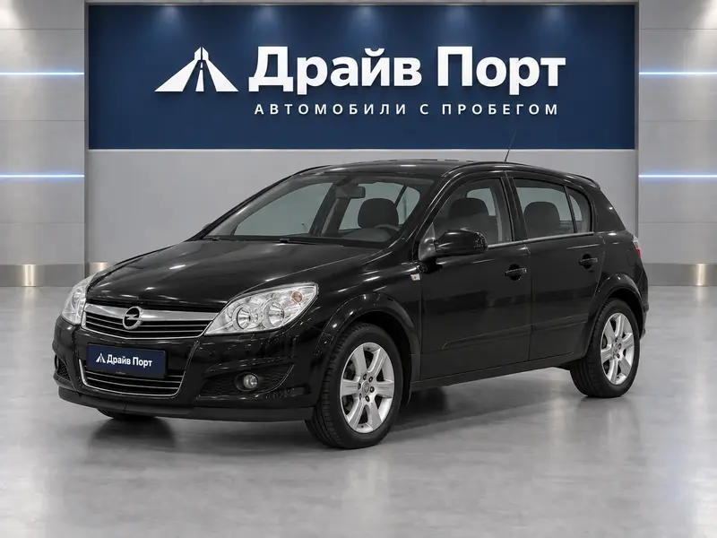 Opel Astra 2011 — с пробегом, хэтчбек, черный, вид спереди