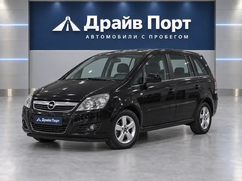 Opel Zafira 2013 — с пробегом, компактвэн, черный, вид спереди