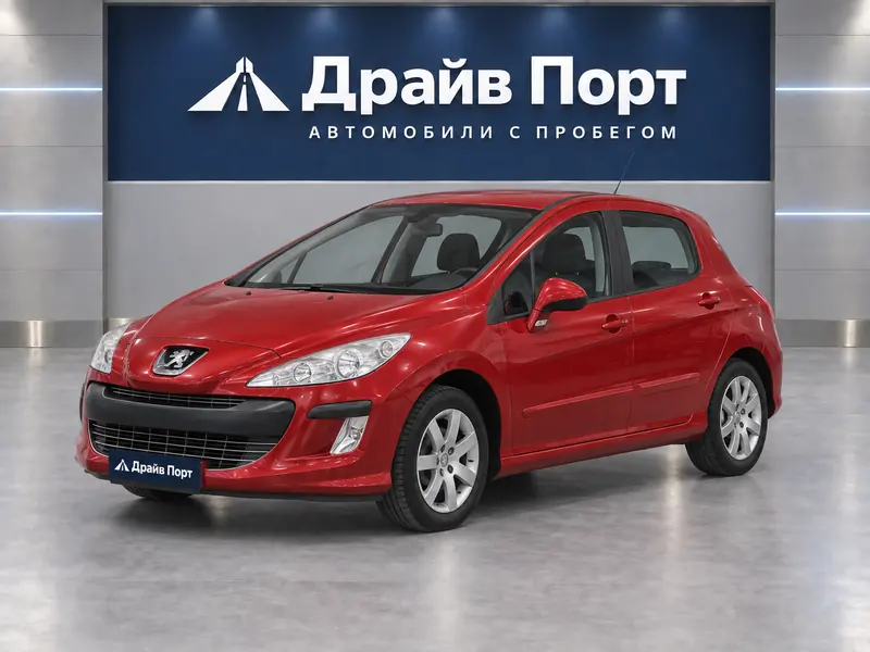 Peugeot 308 2009 — с пробегом, хэтчбек, красный, вид спереди