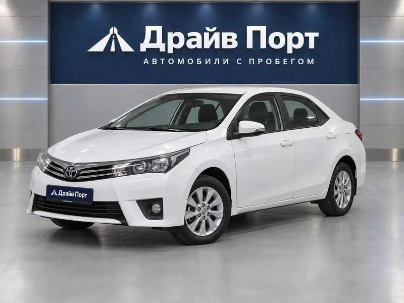 Toyota Corolla 2016 — с пробегом, седан, белый, вид спереди