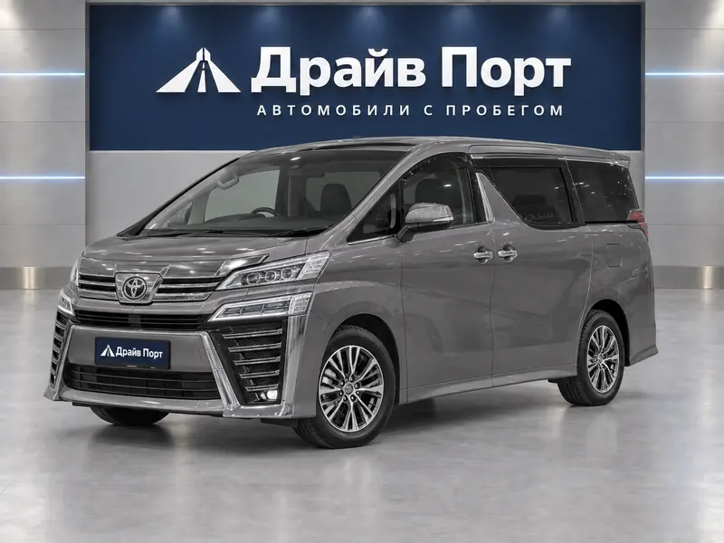 Toyota Vellfire 2019 — с пробегом, минивэн, серый, вид спереди