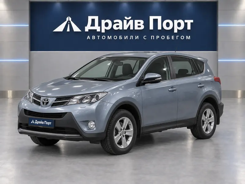 Toyota RAV4 2014 — с пробегом, внедорожник, серо-голубой, вид спереди