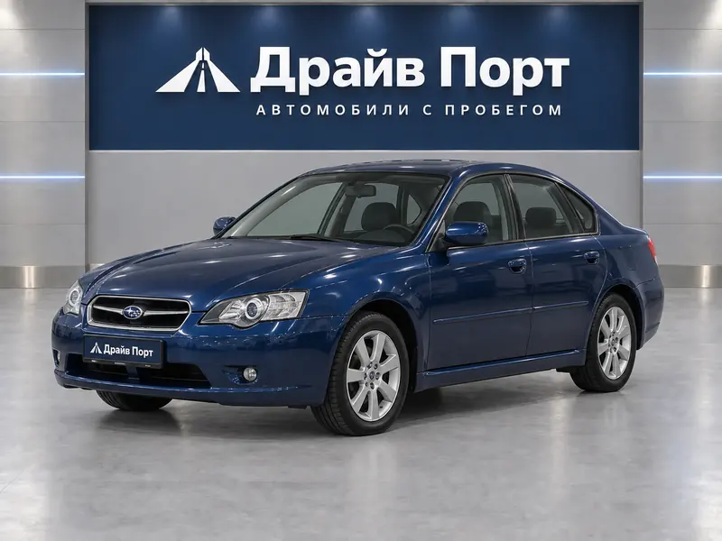 Subaru Legacy 2004 — с пробегом, седан, синий, вид спереди