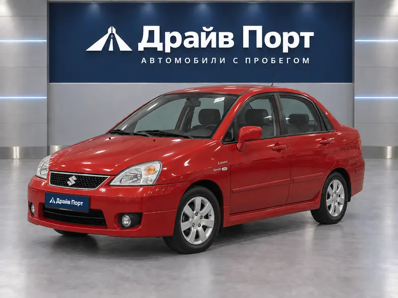Suzuki Liana 2006 — с пробегом, седан, красный, вид спереди